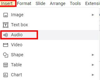 use tidal music on google slides from google drive