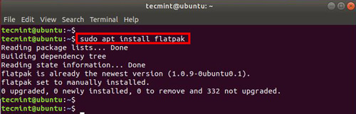 install flatpak on ubuntu