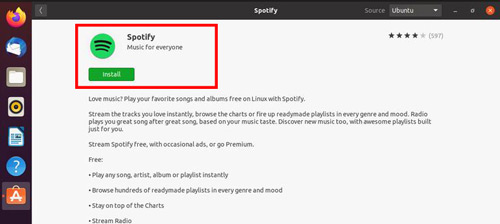 how to get spotify on ubuntu via ubuntu software