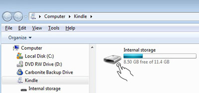 open kindle drive on windows computer