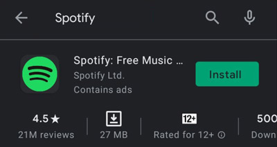 get blackberry spotify app with android os