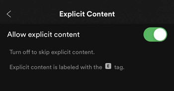 allow explicit content on spotify
