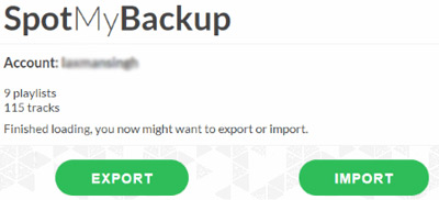 get spotify backup by spotmybackup