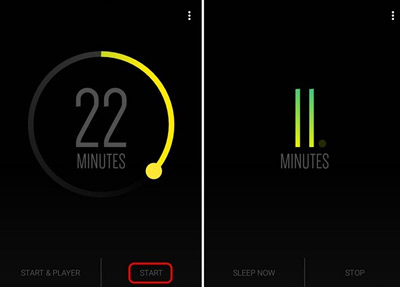 start the sleep timer for tidal