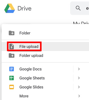 upload tidal songs to google drive