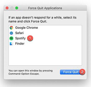 force quit spotify mac