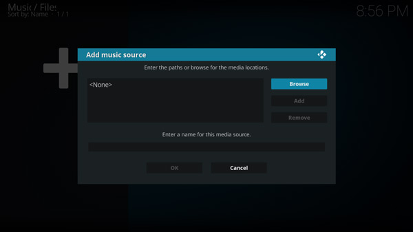 add music source to kodi