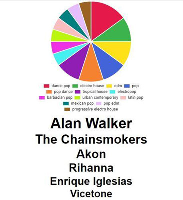 how to see spotify pie chart