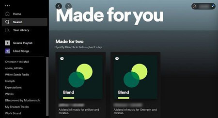 listening spotify together via blend