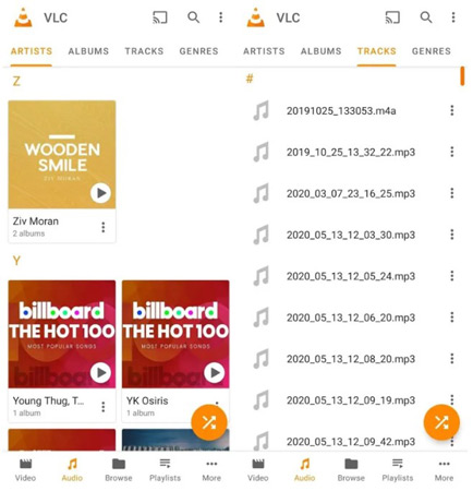vlc player on android device