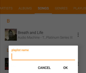 create a playlist for audible files