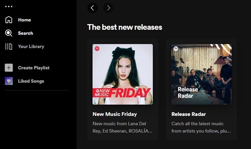 how to find new music friday on spotify by new releases