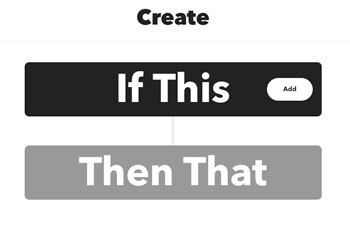 create an applet on ifttt