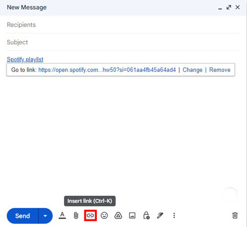 embed spotify playlist in email
