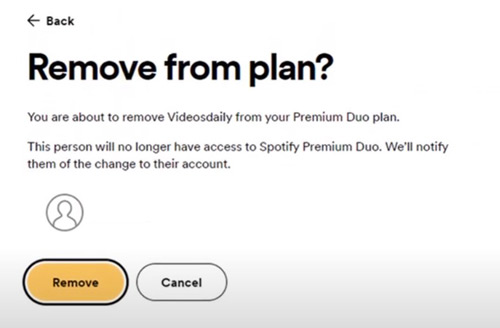 remove spotify duo member