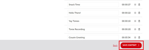 confirm adding on tonies web