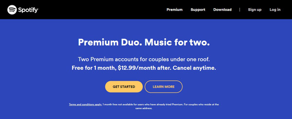 spotify duo page