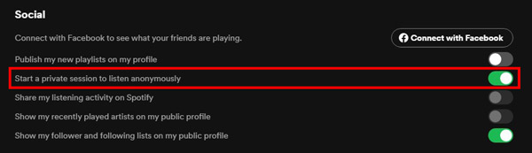 how to start a private session on spotify pc