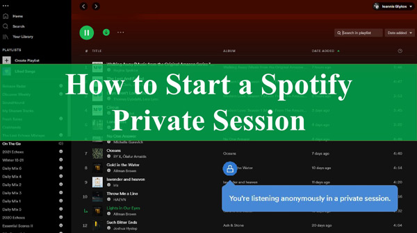 spotify private session