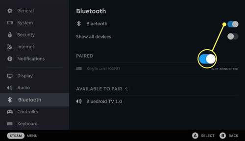 play spotify on steam deck via bluetooth
