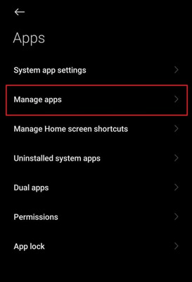 manage apps on android mobile