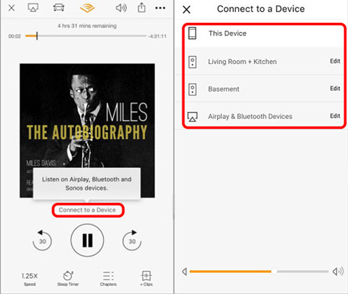 use audible to cast to google tv