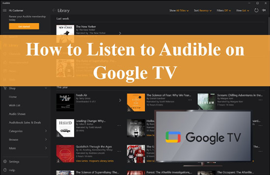 audible on google tv