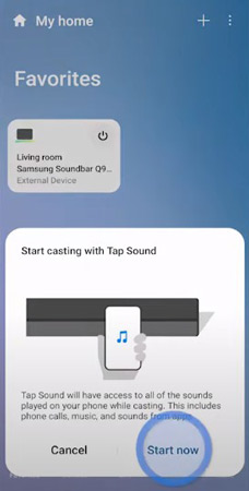stream tidal on samsung soundbar via tap sound