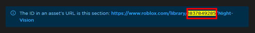 copy the audio numeric id from url