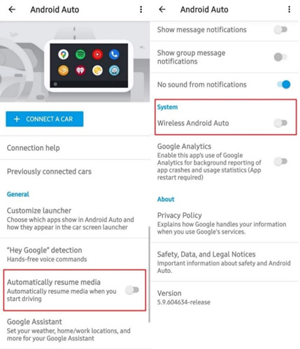 stop spotify from automatically playing in car android auto