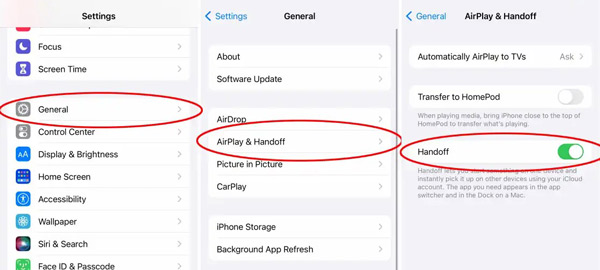 turn off handoff on iphone