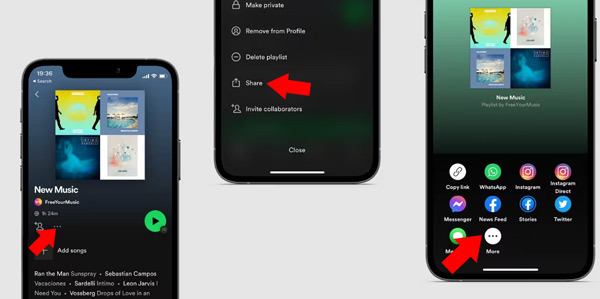 share spotify playlist on iphone