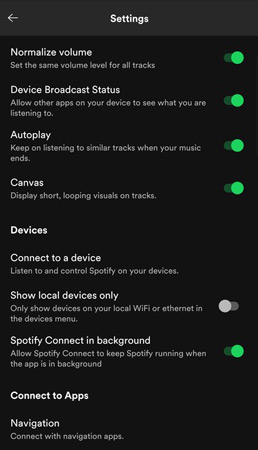 disable autoplay on spotify android