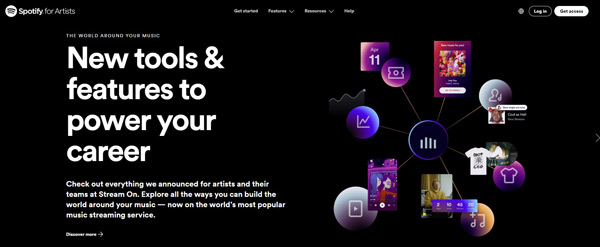 go to spotify for artists webpage
