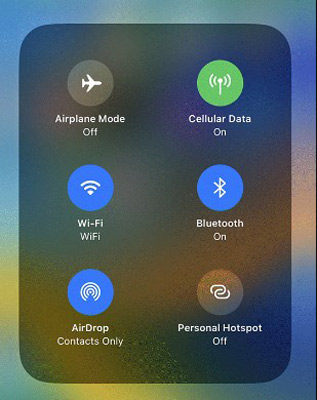 turn on airdrop on iphone