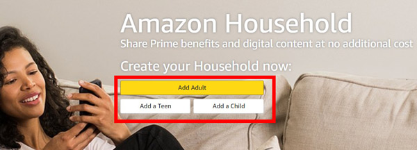 add adult to amazon household