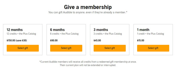 where to buy audible gift card