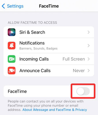 how to enable facetime iphone