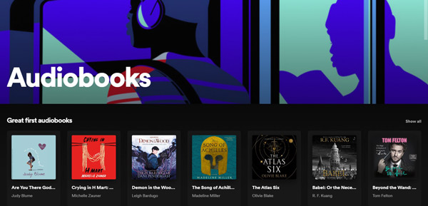 find audiobooks on spotify