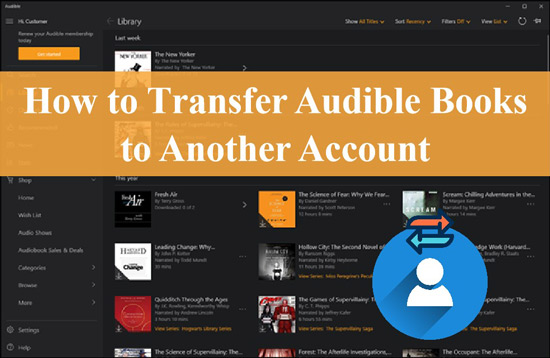 transfer audible books to another account