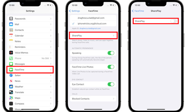 how to turn on shareplay on iphone
