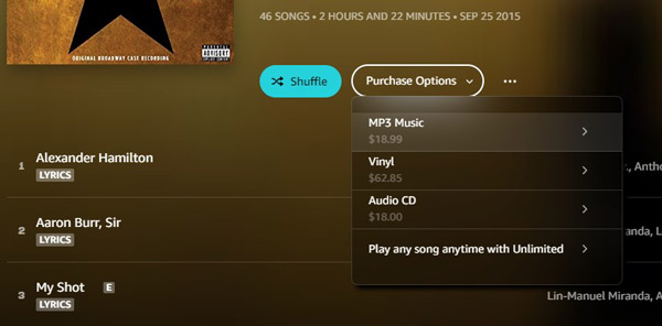 purchase music from amazon music