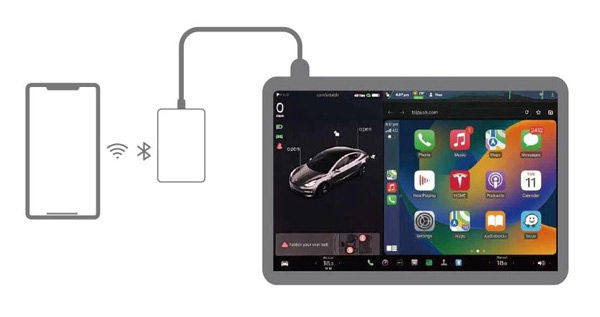 apple music on tesla via apple carplay