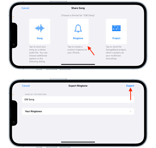 make apple music ringtone garageband