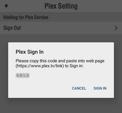 sign in plex account on lumin app