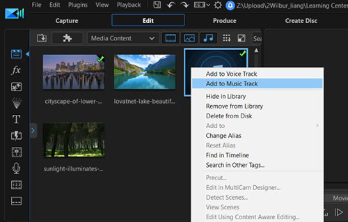 use spotify on powerdirector video pc