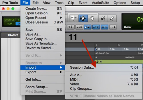 import audio to pro tools