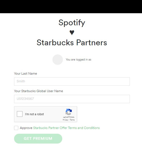 get spotify premium starbucks partner free