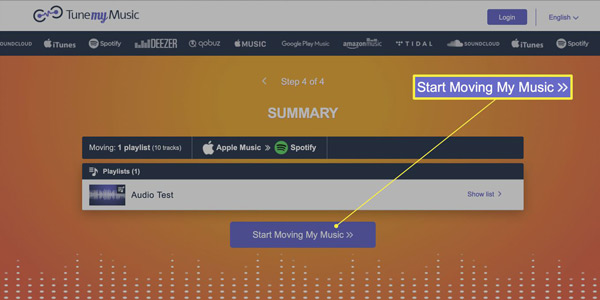 transfer apple music to spotify online