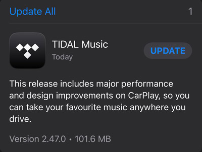 update to fix tidal keeps logging me out